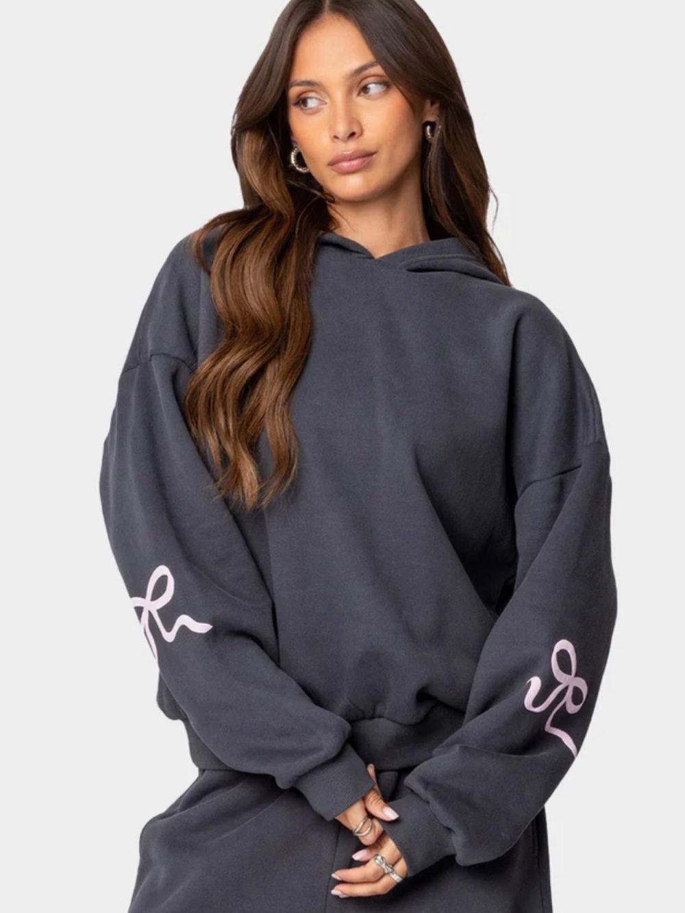 Edikted Bonney Bow Detail Hoodie